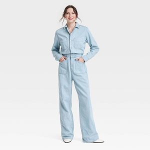 Universal Thread Light Blue Denim Jumpsuit
